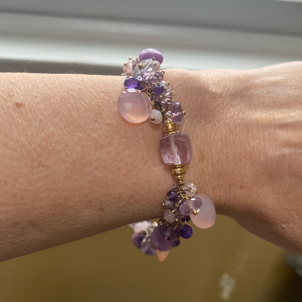 💜 Posh Multi Gem Purple and Pink Bracelet